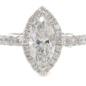 Platinum 1.90ct Pear shape Diamond Engagement Ring